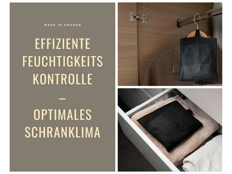 Absodry Textil Schwarz Aufhänger Luftentfeuchter für Autos Kleiderschrank Schränke
