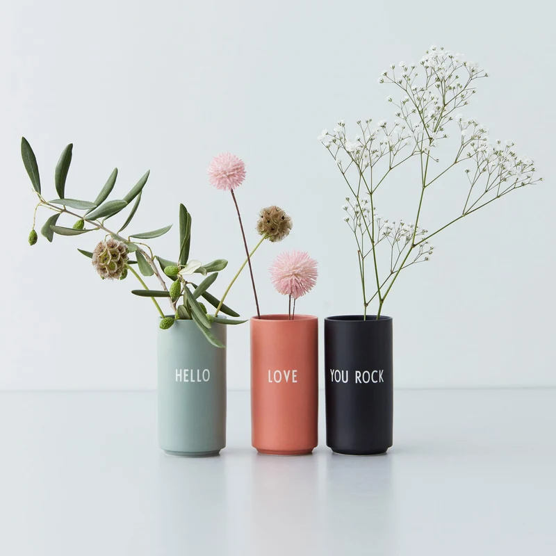 AJ Tischvase 11cm Love Rosa Design Letters Blumenvase Deko Väschen