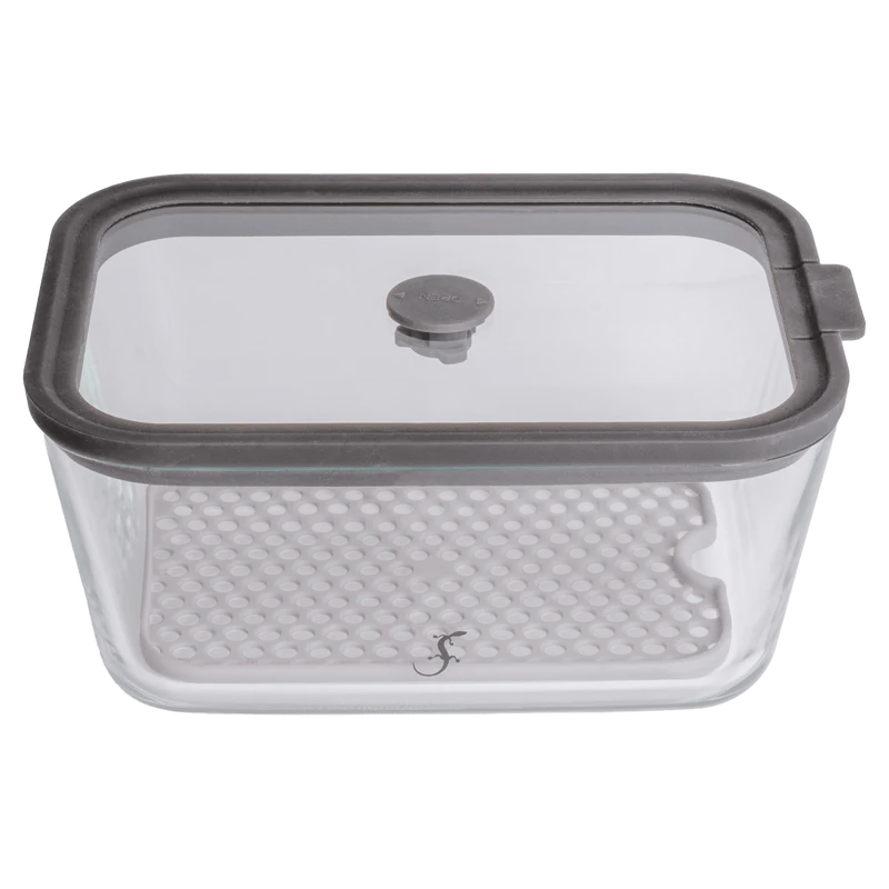 LURCH, Glasbehälter Fresh 1400ml mit dichtem Deckel und Abtropfgitter