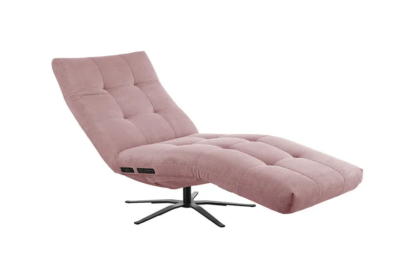 KAWOLA Relaxliege LETICIA motorisch Feincord rosa