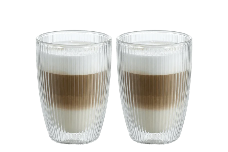 WEIS - Gläser doppelwandig gerillt XL 350ml Set 2 Gläser