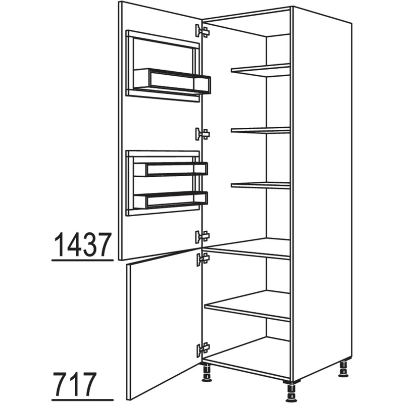 nobilia Breakfastschrank BKFST60-3 60 cm