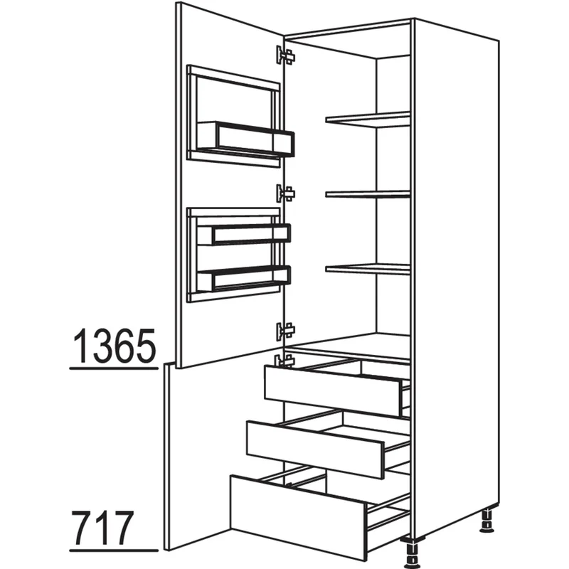 nobilia Breakfastschrank BKFST2IA60-2 60 cm