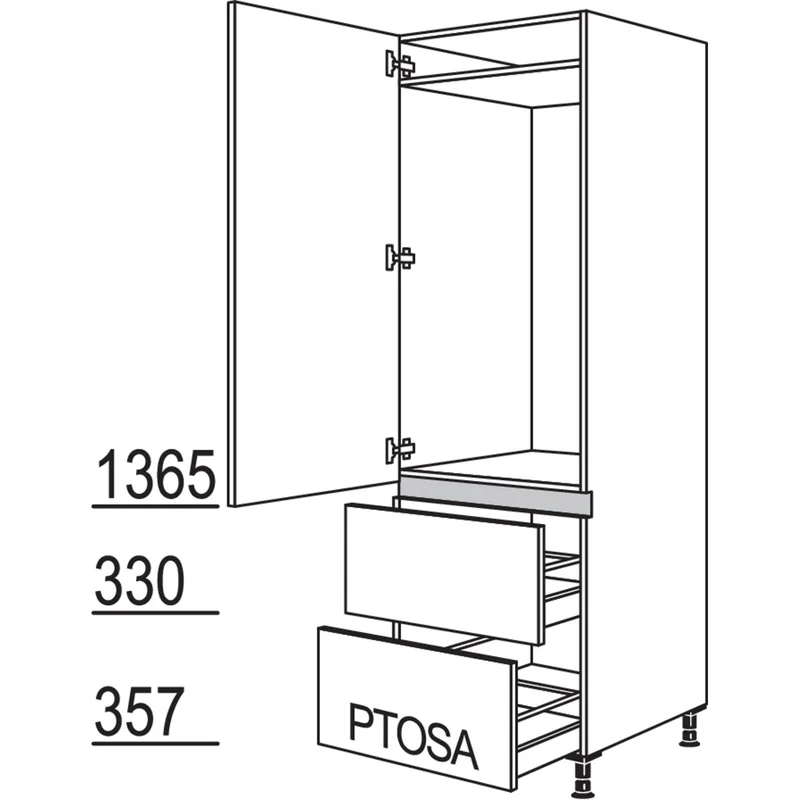 nobilia Geräte-Umbau Kühlautomat LG1232A-2 60 cm