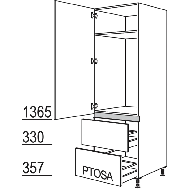 nobilia Geräte-Umbau Kühlautomat LG1032A-2 60 cm