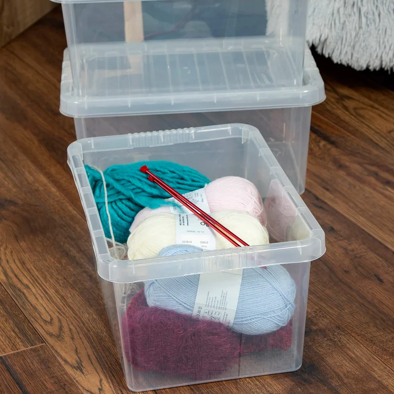 Aufbewahrungsbox mit Deckel 11 Liter - 36x25x17cm - transparent - stapelbar