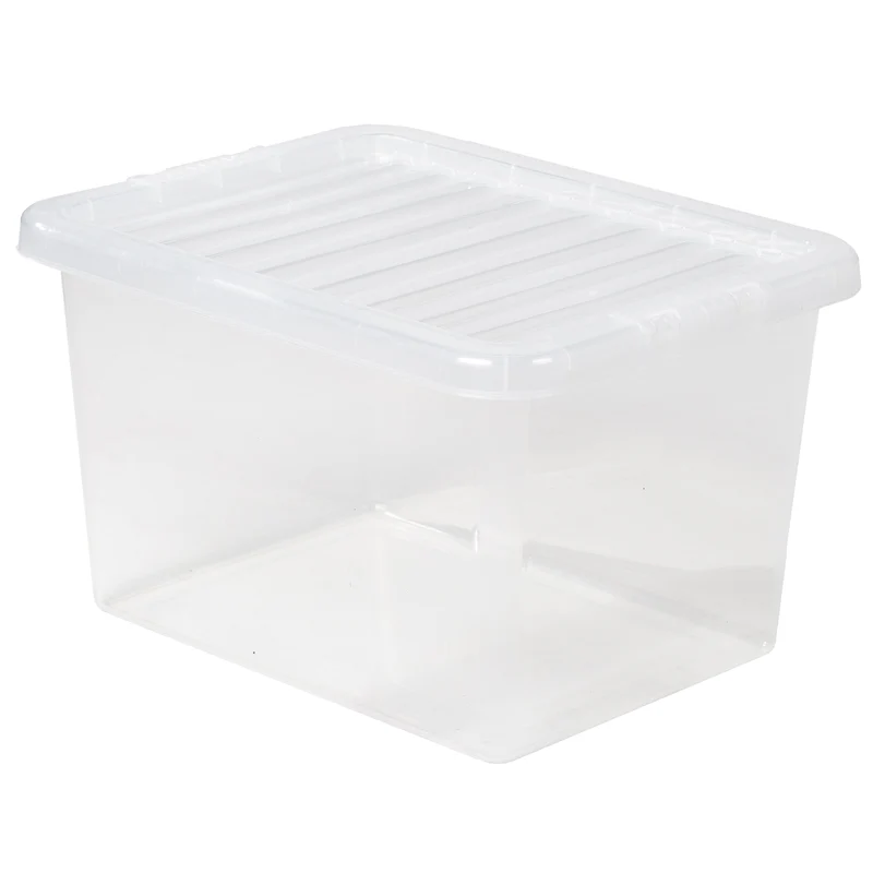 Aufbewahrungsbox mit Deckel 31 Liter - 47x36x26cm - transparent - stapelbar