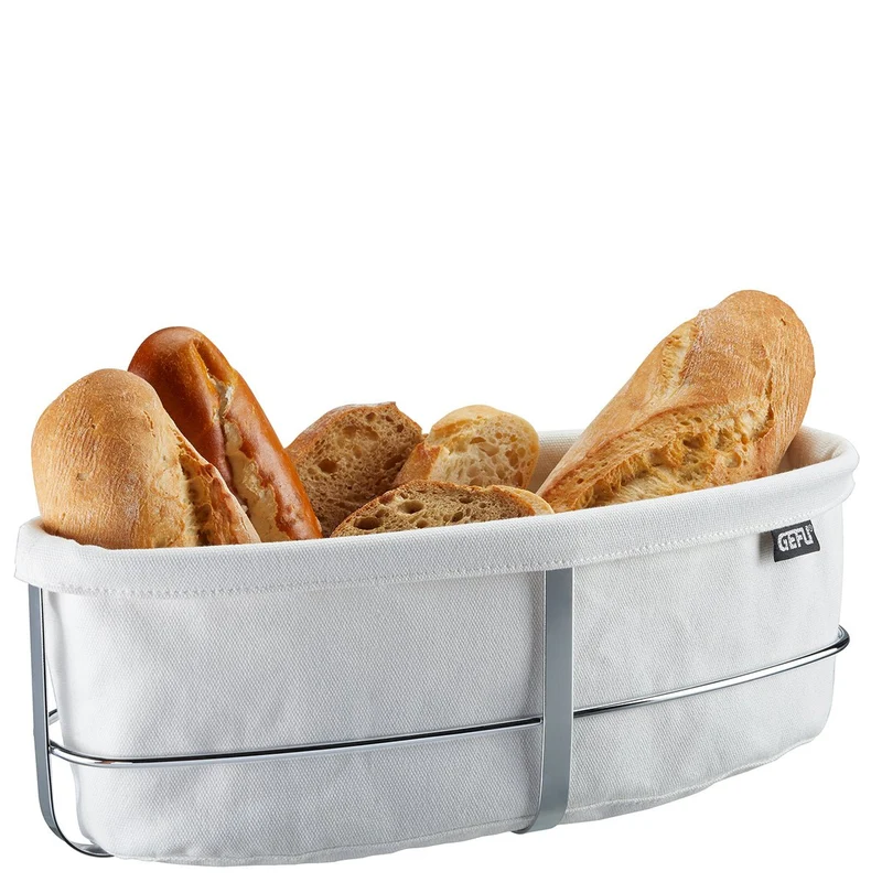 GEFU 'Brotkorb BRUNCH, oval weiß - Servieren/Anrichten'