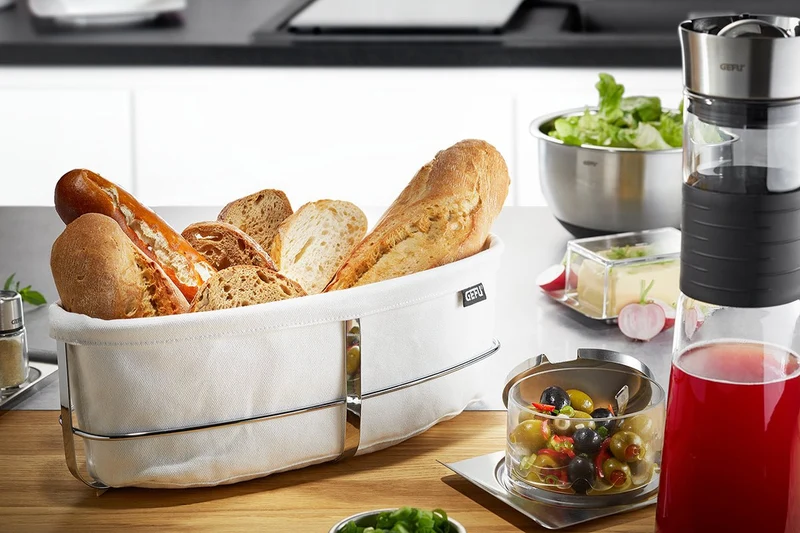 GEFU 'Brotkorb BRUNCH, oval weiß - Servieren/Anrichten'