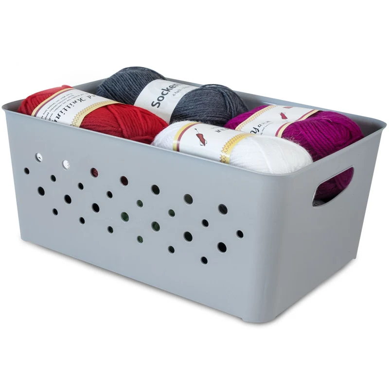 Ordnungsbox - 27x19x12cm - 5,2 Liter - Schubladenorganizer Ordnungskorb Schublade - Organizerbox Ordnungssystem Kunststoff Aufbewahrung Bad Korb Schrank Schreibtisch