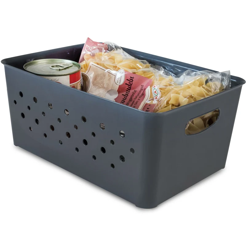 Ordnungsbox - 27x19x12cm - 5,2 Liter - Schubladenorganizer Ordnungskorb Schublade - Organizerbox Ordnungssystem Kunststoff Aufbewahrung Bad Korb Schrank Schreibtisch
