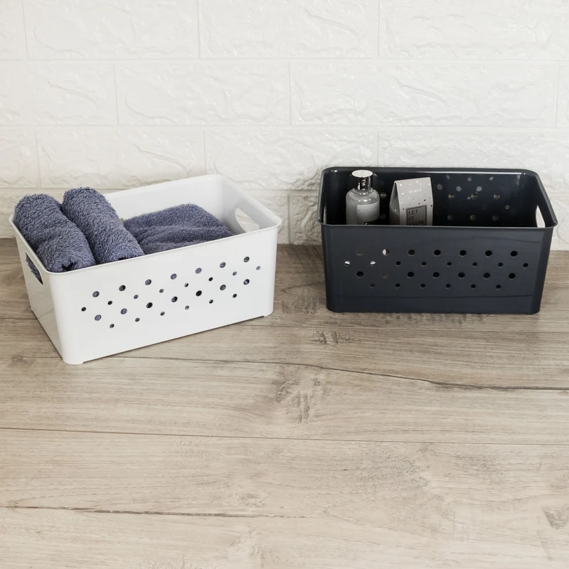 Ordnungsbox - 24x16x10cm - 3,3 Liter - DINA5 - Schubladenorganizer Ordnungskorb Schublade - Organizerbox Ordnungssystem Kunststoff Aufbewahrung Bad Korb Schrank Schreibtisch