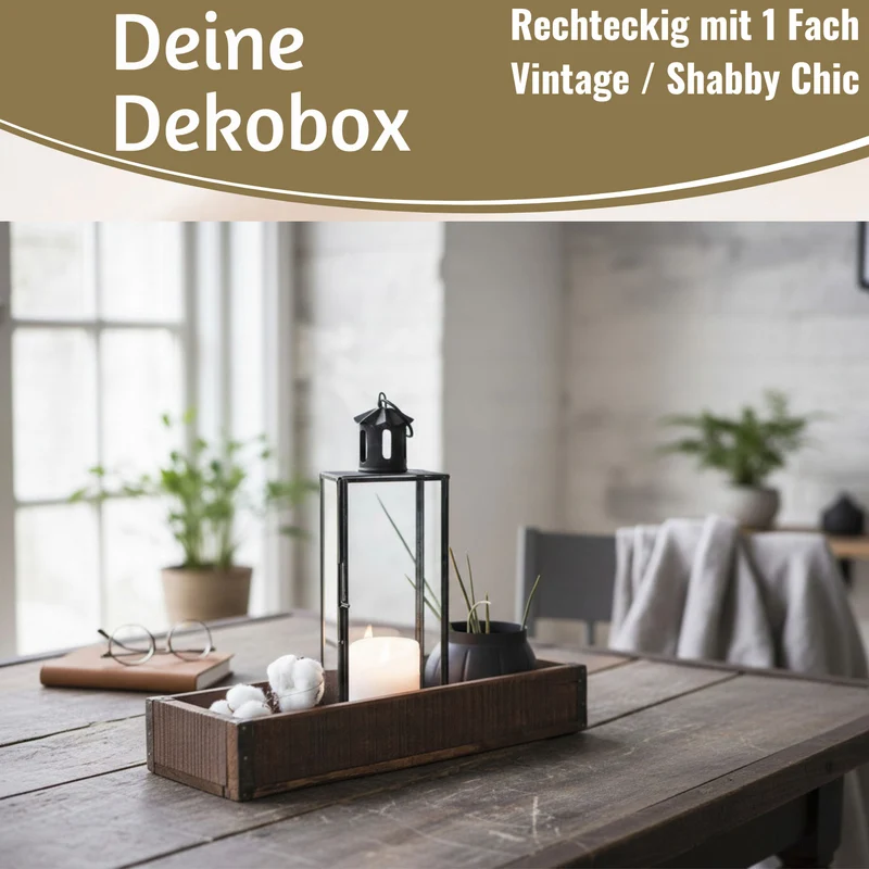 Vintage Holz Aufbewahrungsbox 2´er Set Recycelt Unika Braun Dekokiste