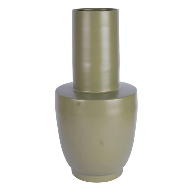 Nordic Bodenvase Blumenvase Odense 55cm Oliv Grün Alu Tischvase Pampasgras