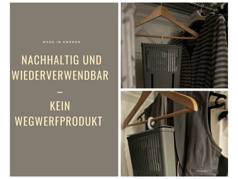 Absodry Duo Family Series 6 Grau Aufhänger für Kleiderschrank Luftentfeuchter