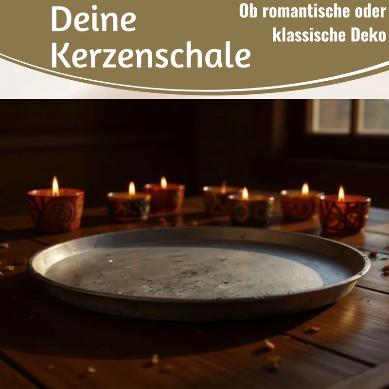 XL Metall Deko Tablett Serviertablett Delhi 42cm Rund Kerzenteller Kerzentablett