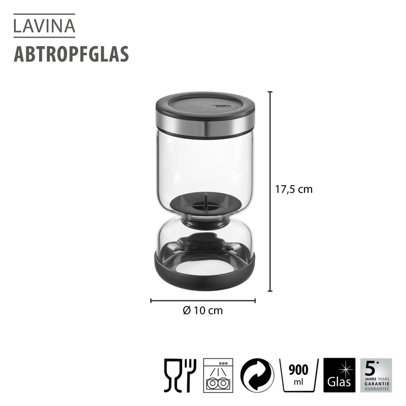 Gefu, Abtropfglas "Lavina", 900ml