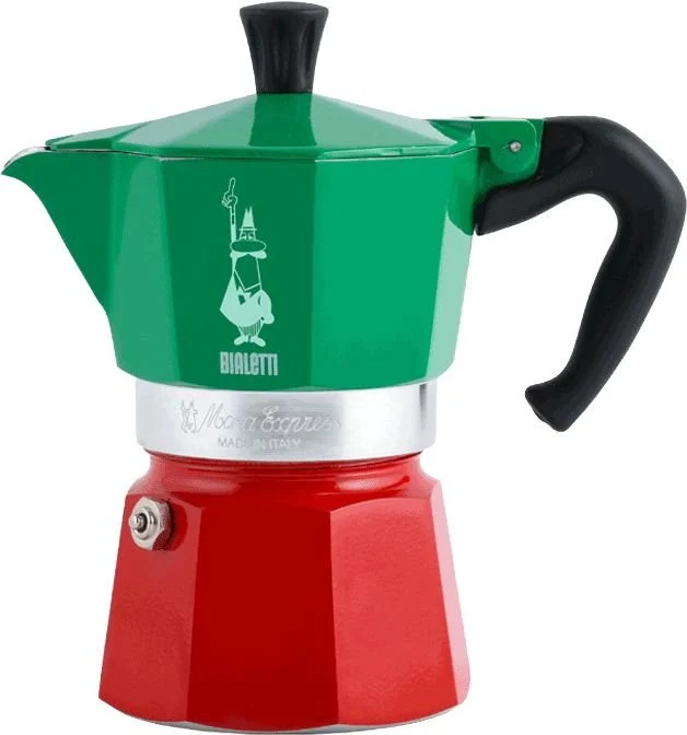 Bialetti, Espressokocher Moka Express Tricolore Italia 6 Tassen