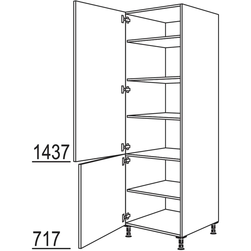 nobilia Geschirr-/ Vorratsschrank HDV76-3 76,2 cm