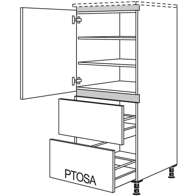 nobilia Highboard LH2A60 60 cm