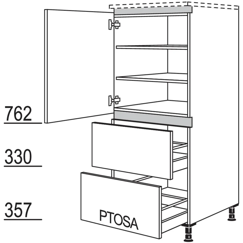 nobilia Highboard LH2A30 30 cm