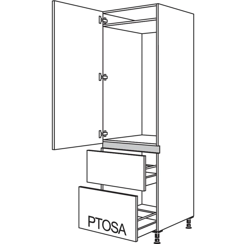 nobilia XL-Geräte-Umbau Kühlautomat LG1232A-2X 60 cm