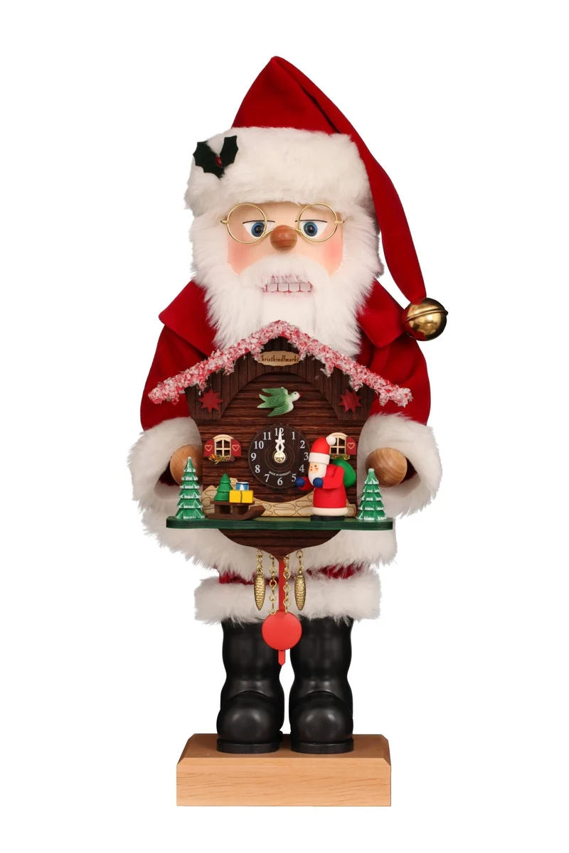 Ulbricht 'Nussknacker Weihnachtsmann mit Kuckucksuhr - 47,5cm' 2026 limitiert