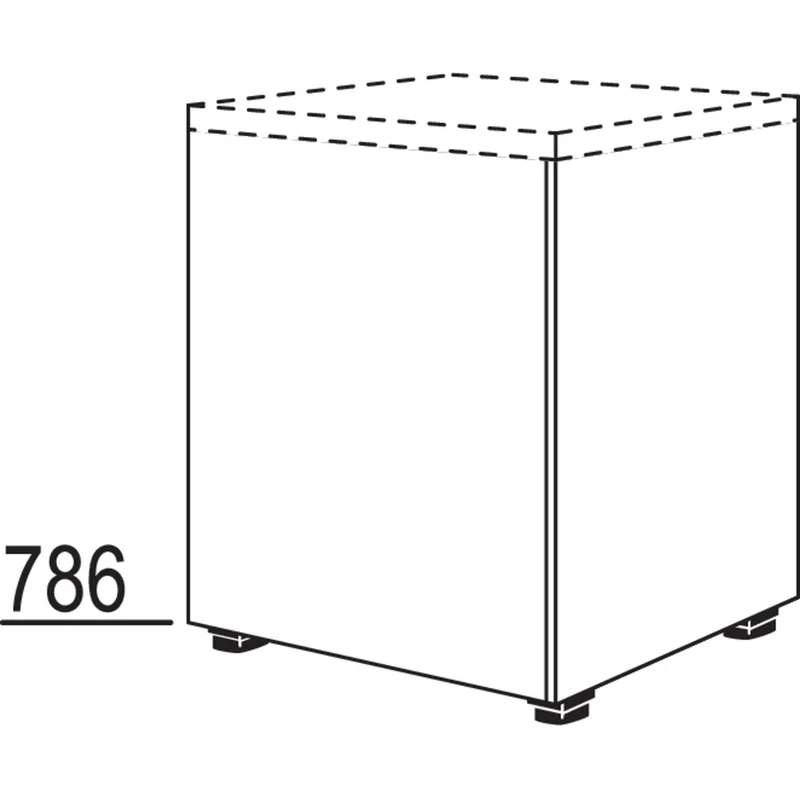 nobilia XL-Abschlussschrank FurnSpin UFSP60-X 61,6 cm