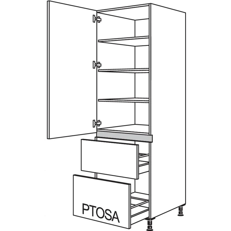 nobilia XL-Geschirr-/ Vorratsschrank LH2A60-1X 60 cm