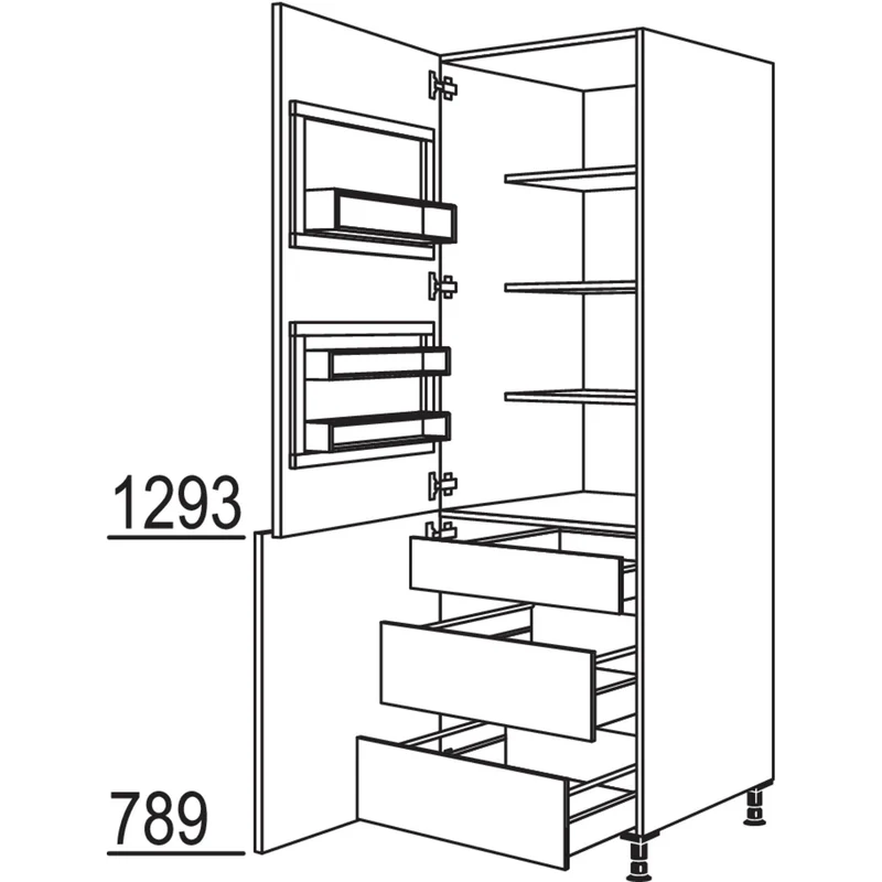nobilia XL-Breakfastschrank BKFSTI2A60-1X 60 cm