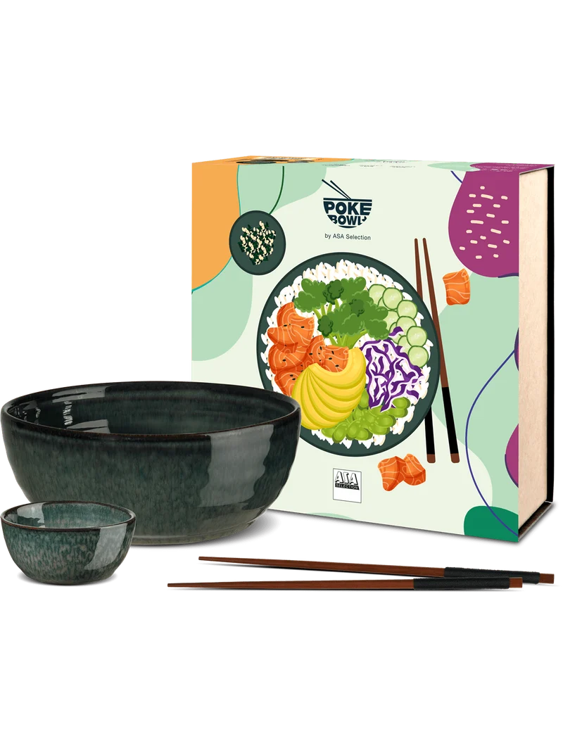 Asa, Poké Bowl Set, ocean in Geschenkkarton