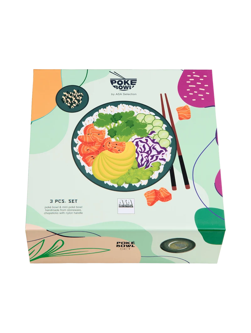 Asa, Poké Bowl Set, ocean in Geschenkkarton