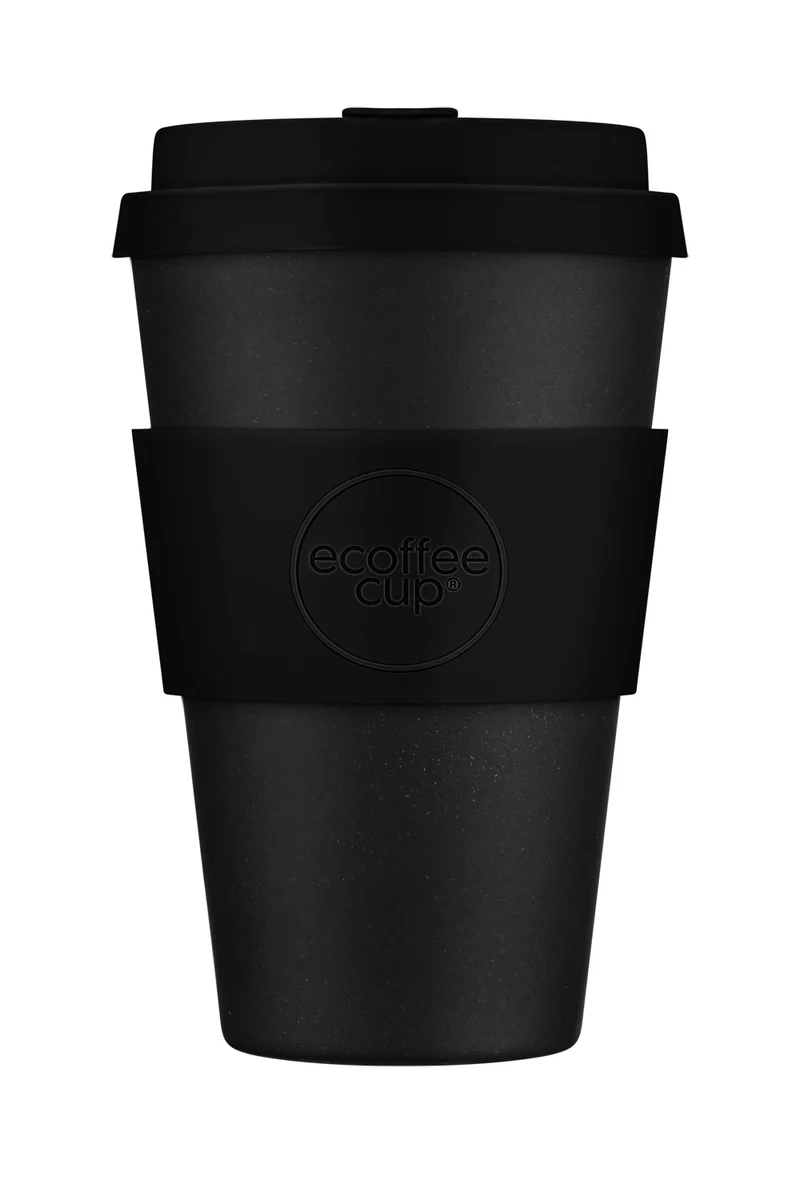 Ecoffee Cup 400ml Kerr Napier Schwarz PLA Coffee to Go Becher Wiederverwendbar