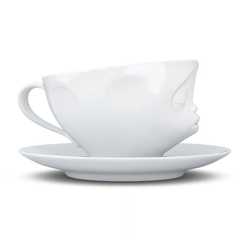 Kaffee-Tasse "küssend"