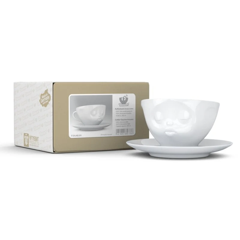 Kaffee-Tasse "küssend"
