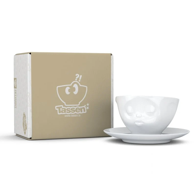 Kaffee-Tasse "küssend"