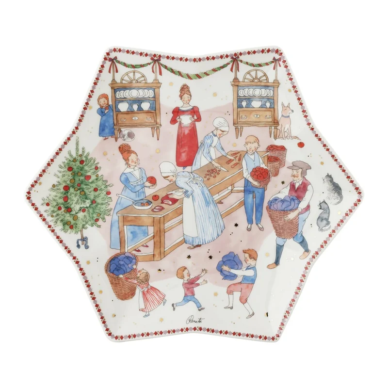 Weihnachtsschmaus, Sternschale 34 cm, Hutschenreuther 2026