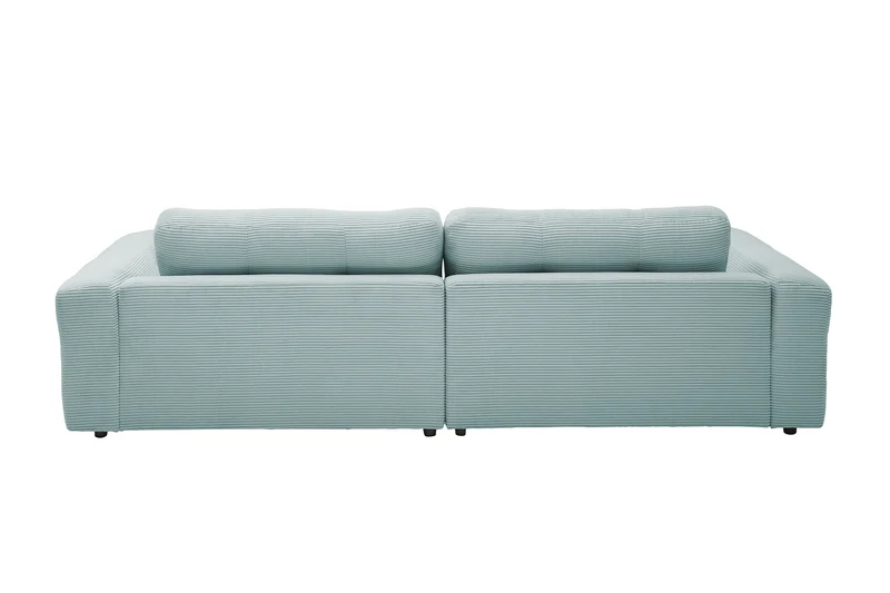 KAWOLA Sofa MIKA Ecksofa Cord hellblau