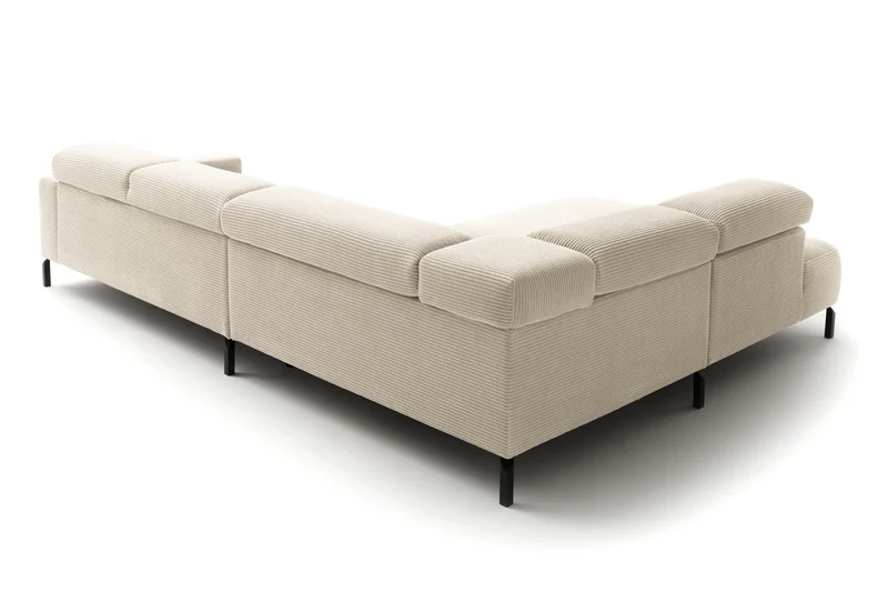 KAWOLA Sofa DELIA Ecksofa Cord cremeweiß