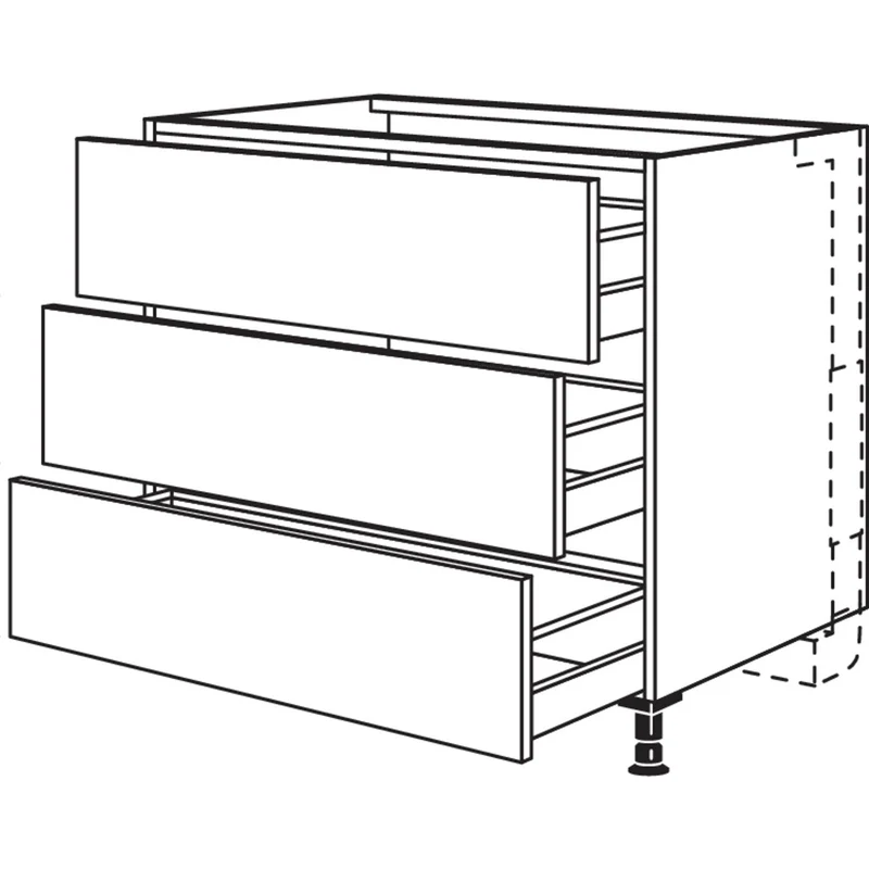 nobilia Maxi-Kochstellenschrank für Panorama-Kochfeldabzug mit vertikalem Motor KMP3A90-M 90 cm