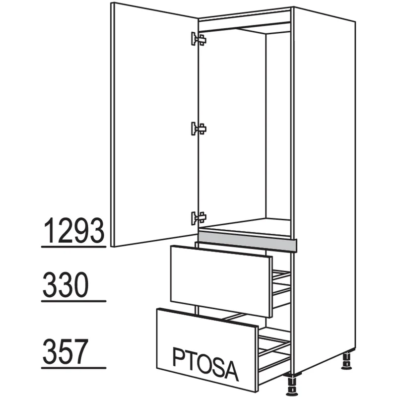 nobilia Geräte-Umbau Kühlautomat LG1232A-1 60 cm