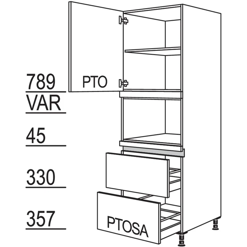 nobilia Geräte-Umbau Mikrowelle LGM2A-1 60 cm
