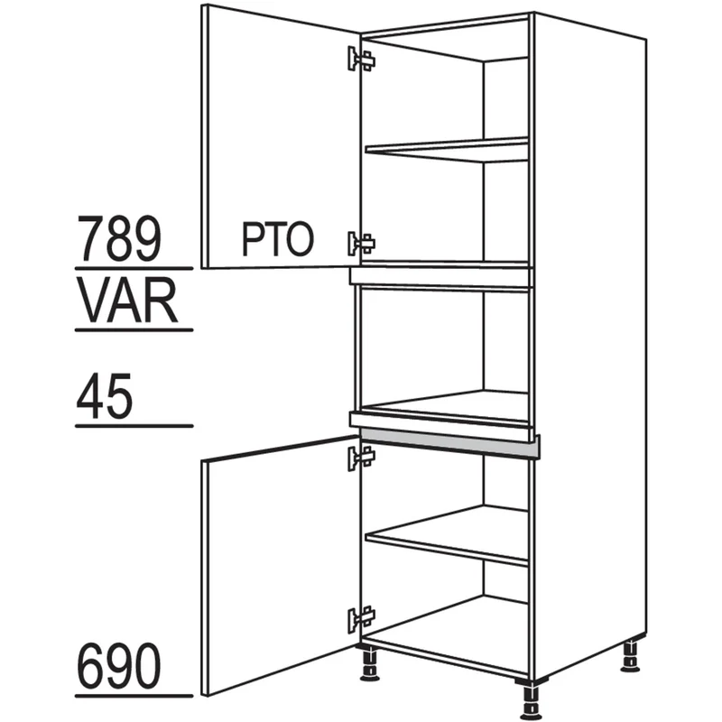 nobilia Geräte-Umbau Mikrowelle LGM-1 60 cm