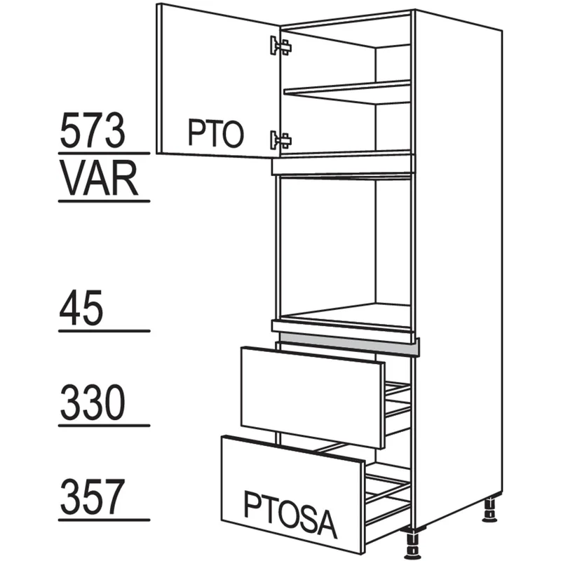 nobilia Geräte-Umbau Backofen LGO2A-1 60 cm
