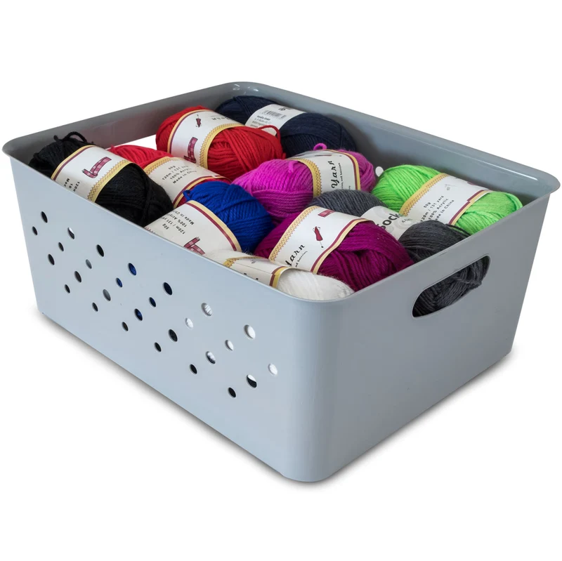 Ordnungsbox - 37x29x15cm - 14 Liter - Schubladenorganizer Ordnungskorb Schublade - Organizerbox Ordnungssystem Kunststoff Aufbewahrung Bad Korb Schrank Schreibtisch