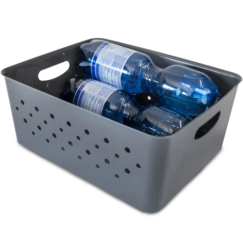 Ordnungsbox - 37x29x15cm - 14 Liter - Schubladenorganizer Ordnungskorb Schublade - Organizerbox Ordnungssystem Kunststoff Aufbewahrung Bad Korb Schrank Schreibtisch