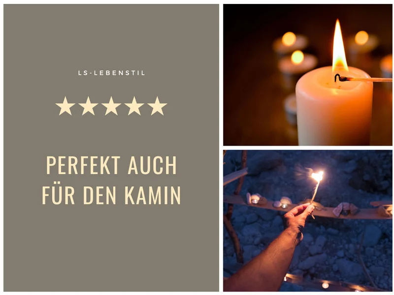 XL 120 Streichhölzer 2er-Set 10cm lang Köcher Zündhölzer Weihnachten