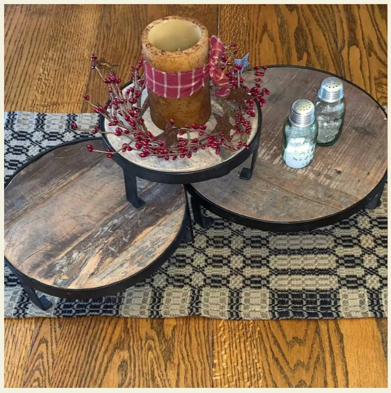 Vintage Holz Pflanzenhocker Dehli 20cm recycelt Minitisch Deko-Tablett Blumenständer