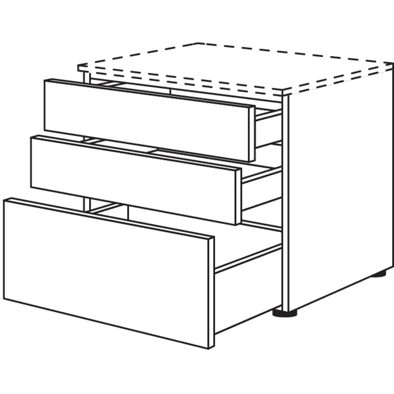 nobilia Auszugschrank in Echtholz- Furnier U2SAEF60-58 60 cm