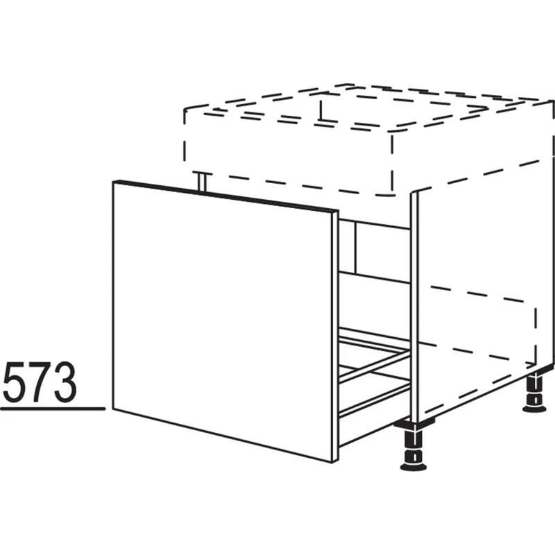 nobilia Spülenschrank für bauseitige Wertstoffbehältersysteme SPUSTA-BW60 60 cm